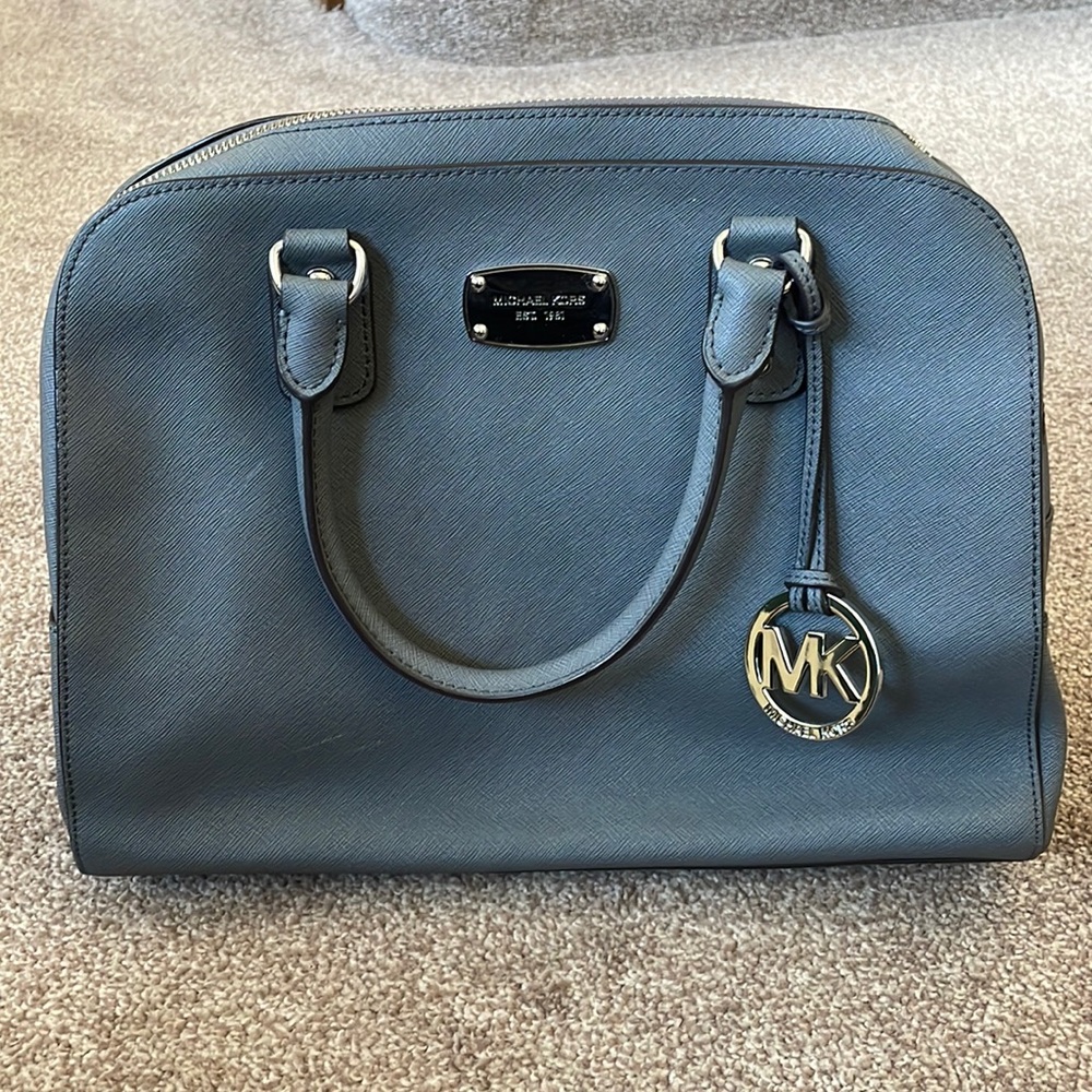 Michael Kors gray leather purse